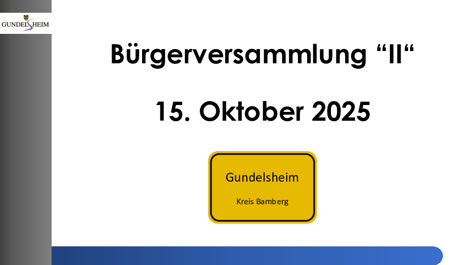 "Bürgerversammlung "II" 2025